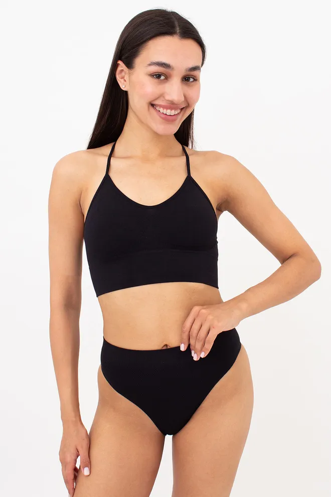 Бесшовный топ с моделирующим эффектом FLEX TOP Giulia (black), черный