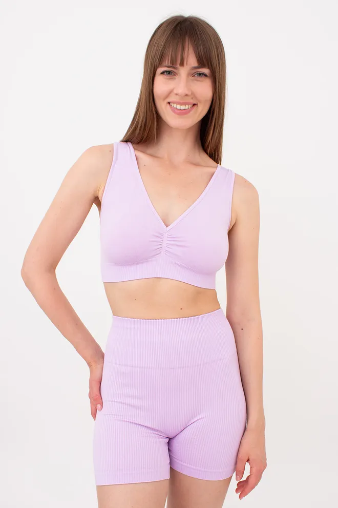 Бесшовный топ с push-up TOP SHAPE Giulia (orchid bloom), фиолетовый