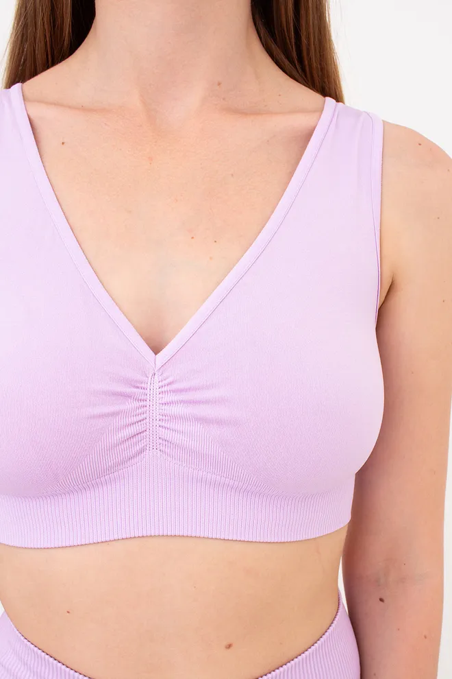 Бесшовный топ с push-up TOP SHAPE Giulia (orchid bloom), фиолетовый