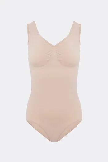 Бесшовное боди-слипы из микрофибры BODY SLIP SHAPEWEAR Giulia (light nude), бежевый Бесшовное боди-слипы из микрофибры BODY SLIP SHAPEWEAR Giulia (light nude), бежевый