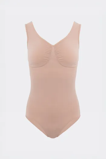 Бесшовное боди-слипы из микрофибры BODY SLIP SHAPEWEAR Giulia (nude), бежевый