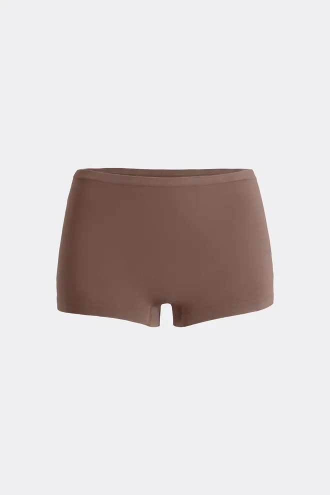 Женские трусы-шорты бесшовные BOXER BRIEFS COLOR Giulia (deep taupe), коричневый