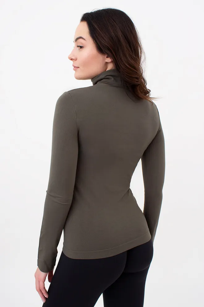 Бесшовная водолазка DOLCEVITA MANICA LUNGA Giulia (khaki), зеленый