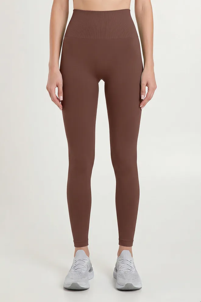 Спортивные бесшовные леггинсы LEGGINGS ENERGY Giulia (deep taupe), коричневый