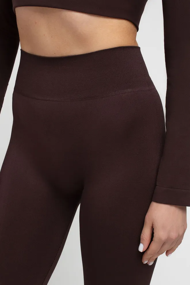 Бесшовные леггинсы клеш LEGGINGS FLARED Giulia (hot chocolate), коричневый