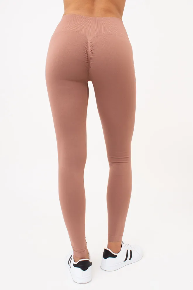 Леггинсы с пуш-ап эффектом LEGGINGS SHAPE Giulia (mokko), коричневый