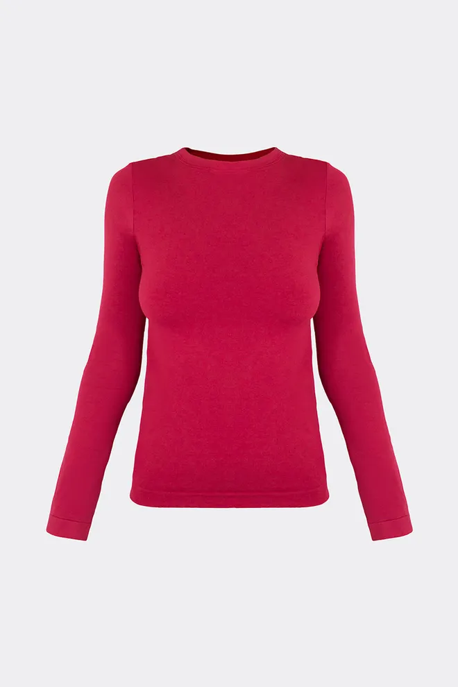 Бесшовный лонгслив LONGSLEEVE 01 Giulia (winterberry), красный