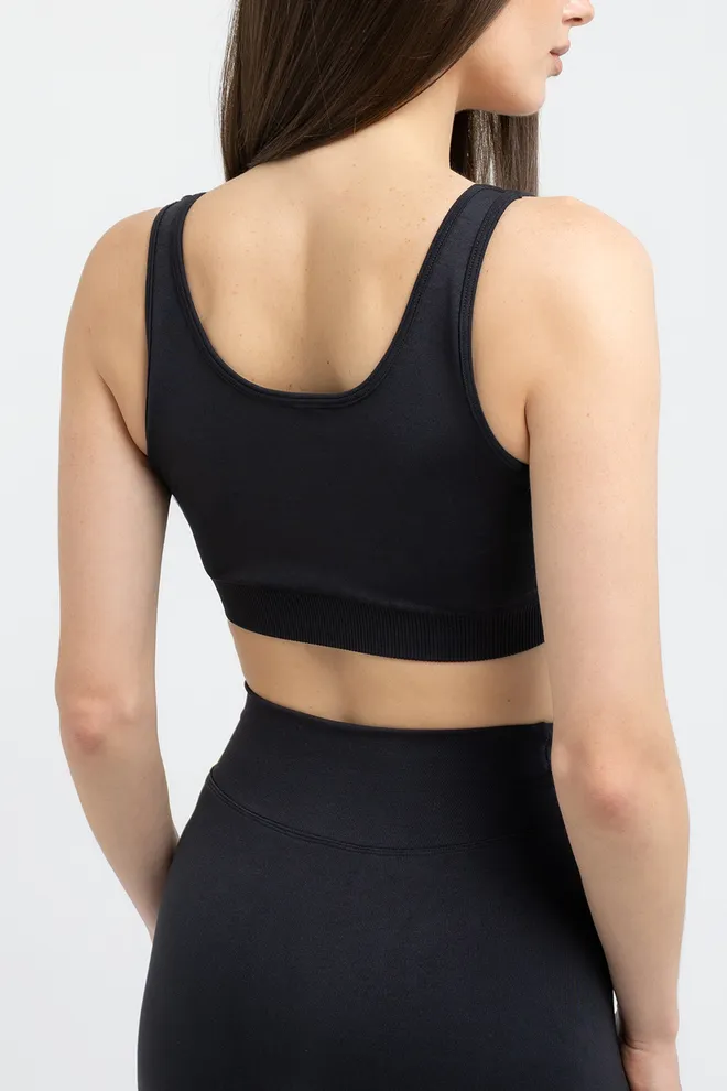 Спортивный топ-бра SPORT TOP BRA EFFECT Giulia (black), черный