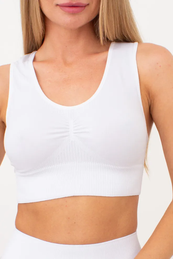 Спортивный топ с пуш ап эффектом TOP SPORT SHAPE Giulia (white), белый