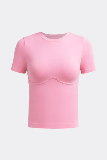 Бесшовная футболка с бра эффектом T-SHIRT BRA EFFECT Giulia (rosa pink), розовый Бесшовная футболка с бра эффектом T-SHIRT BRA EFFECT Giulia (rosa pink), розовый