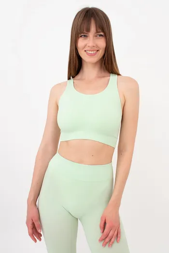 Спортивный бесшовный топ Top energy Giulia (green ash), зеленый