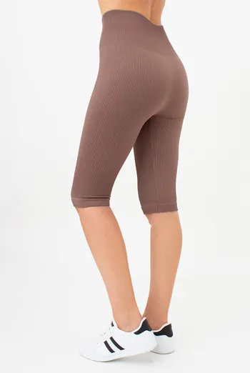 Велосипедки женские в рубчик TRACKS RIB Giulia (deep taupe), коричневый Велосипедки женские в рубчик TRACKS RIB Giulia (deep taupe), коричневый