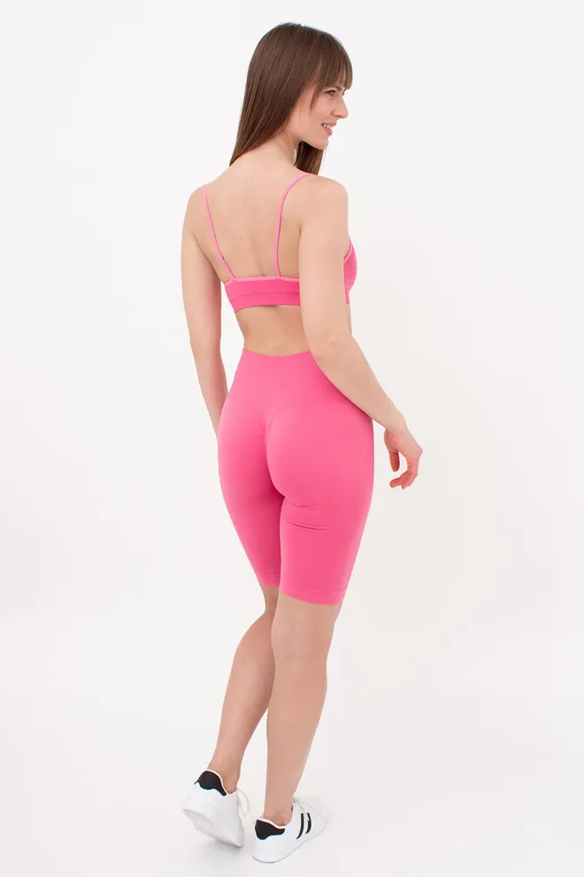 Женские велосипедки с пуш-ап эффектом бесшовные TRACKS SHAPE Giulia (bubblugum), розовый