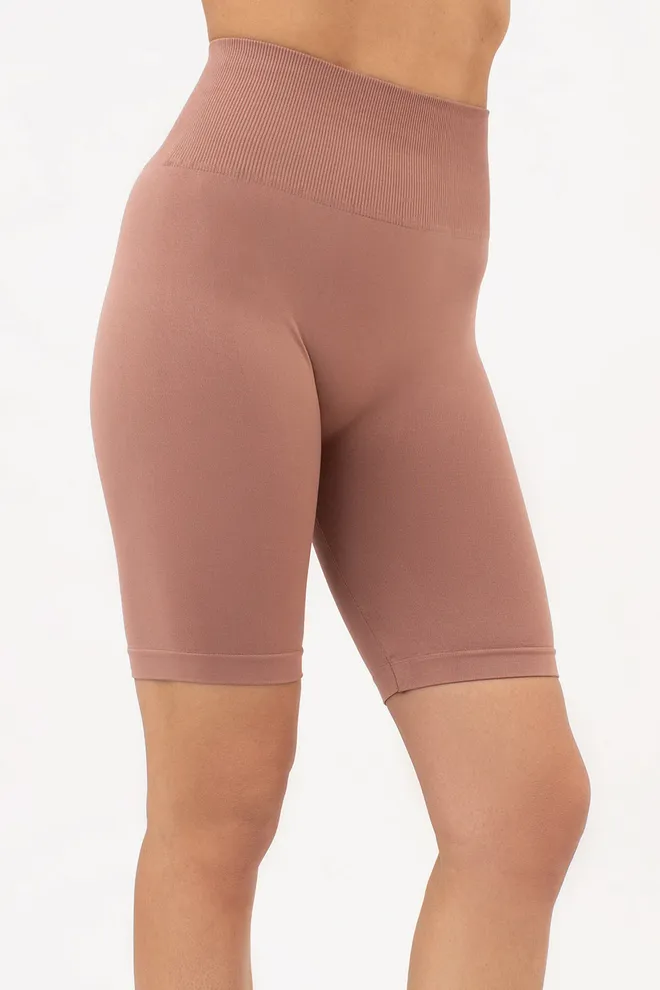 Женские велосипедки с пуш-ап эффектом бесшовные TRACKS SHAPE Giulia (mokko), коричневый