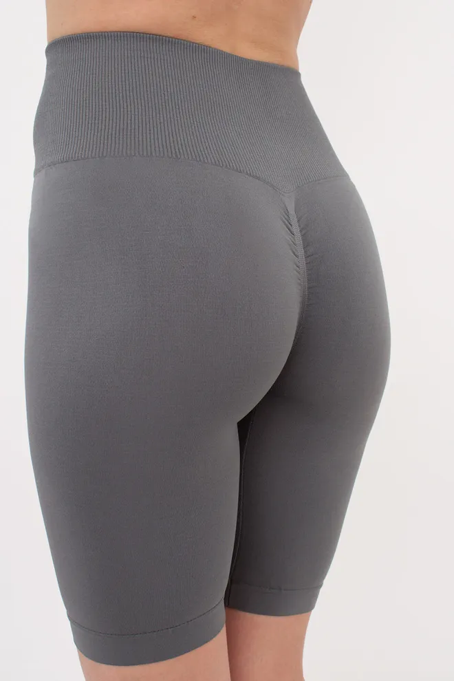 Женские велосипедки с пуш-ап эффектом бесшовные TRACKS SHAPE Giulia (poppy seed), серый