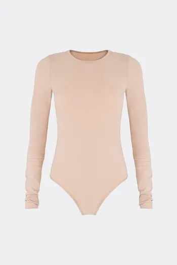 Хлопковое боди с длинными рукавами BODY LINE 3307/010 Giulia (beige), бежевый