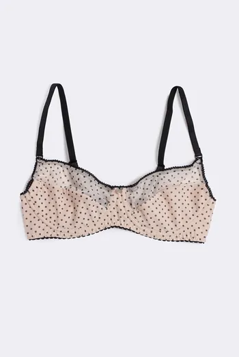 Бюстгальтер в горошек Glam 1001/40 Giulia (beige dots), бежевый