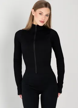 Лонгслив на молнии FLEX LONGSLEEVE «Bare» Flexit (black), черный