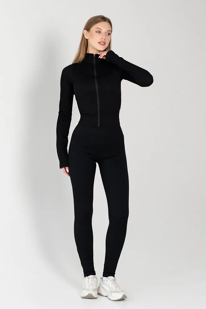Лонгслив на молнии FLEX LONGSLEEVE «Bare» Flexit (black), черный