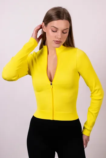 Лонгслив на молнии FLEX LONGSLEEVE «Bare» Flexit (cold lemon), желтый
