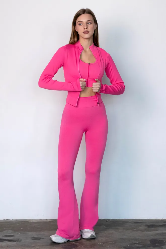 Лонгслив на молнии FLEX LONGSLEEVE «Bare» Flexit (raspberry), розовый