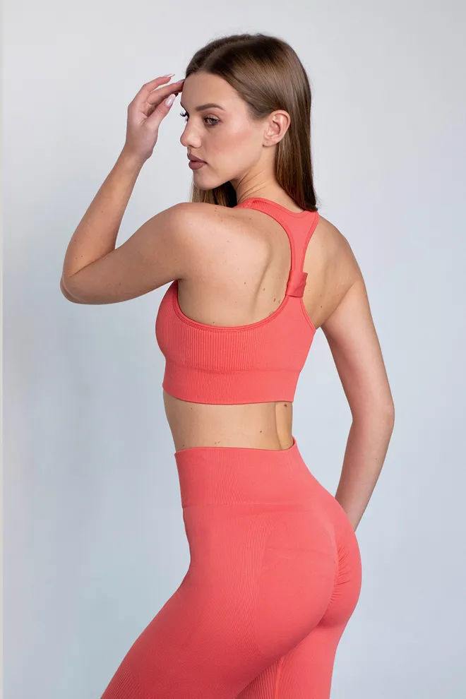 Топ в рубчик FLEX TOP «Cut-Out Fit» Flexit (coral), оранжевый