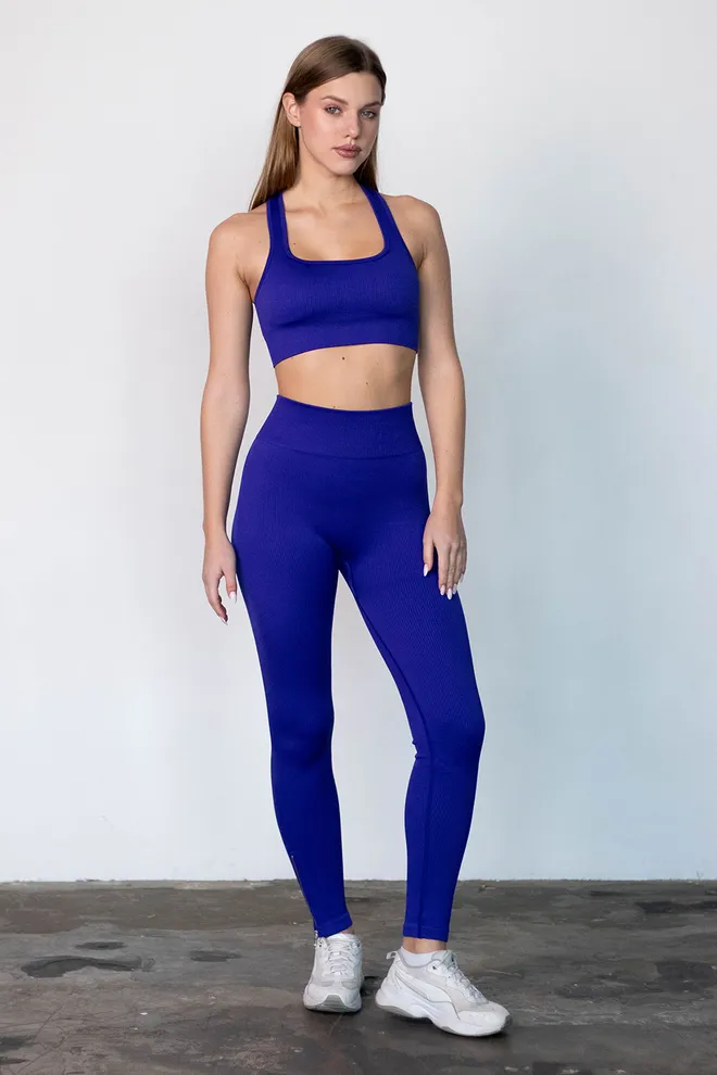 Топ в рубчик FLEX TOP «Cut-Out Fit» Flexit (navy blue), синий