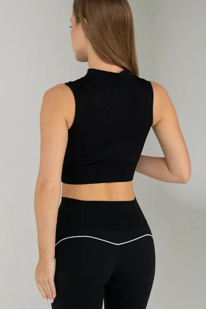 Топ-майка на молнии FLEX TOP «Turbo Zip» Flexit (black), черный