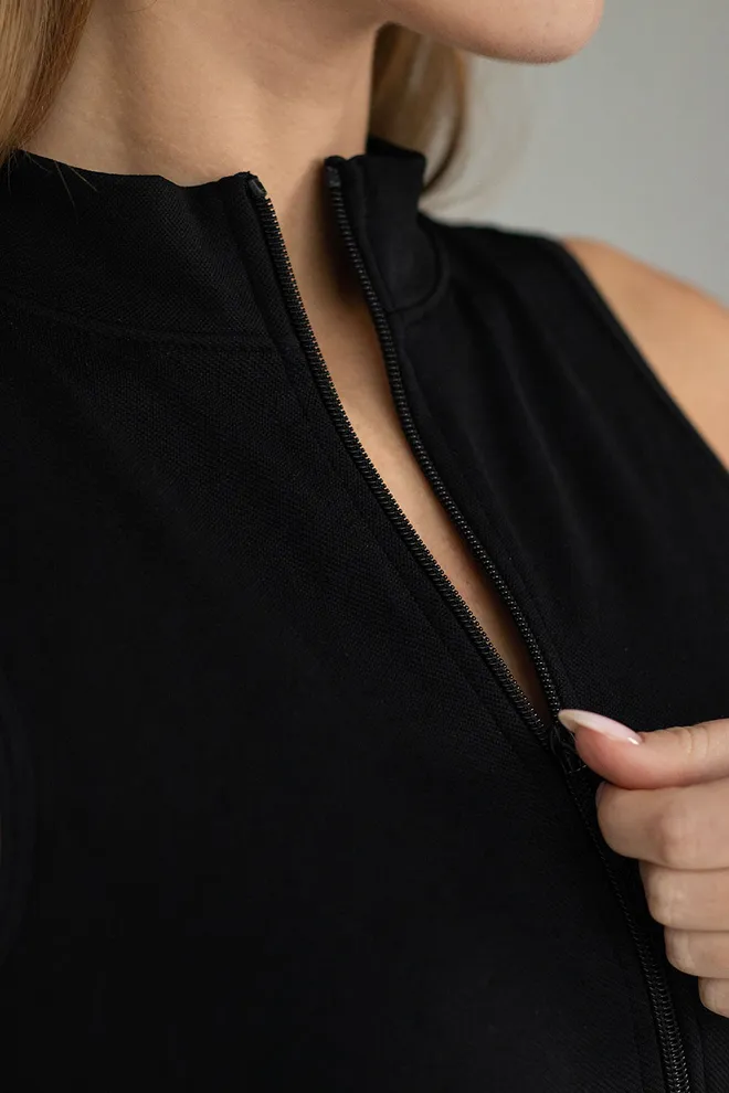 Топ-майка на молнии FLEX TOP «Turbo Zip» Flexit (black), черный