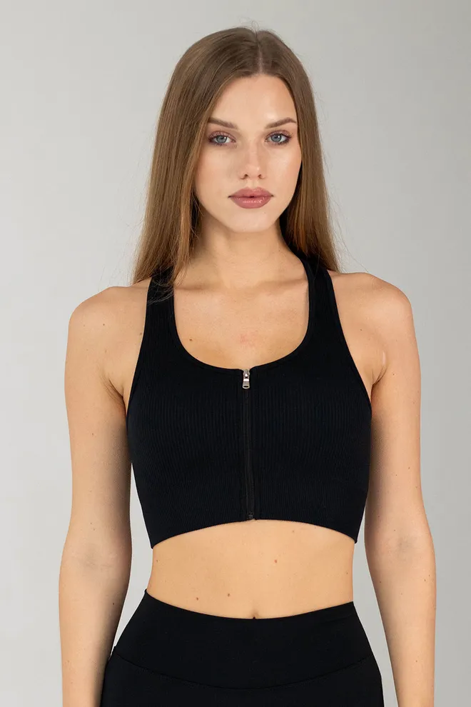 Топ-борцовка на молнии FLEX TOP «Zip-Up Active» Flexit (black), черный