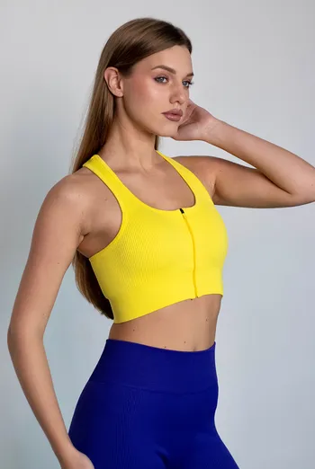 Топ-борцовка на молнии FLEX TOP «Zip-Up Active» Flexit (cold lemon), желтый