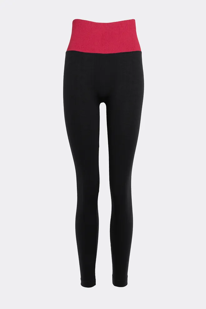 Леггинсы с push-up эффектом FLEXING LEGGINGS GLAM Flexit (black/winterberry), черный/красный