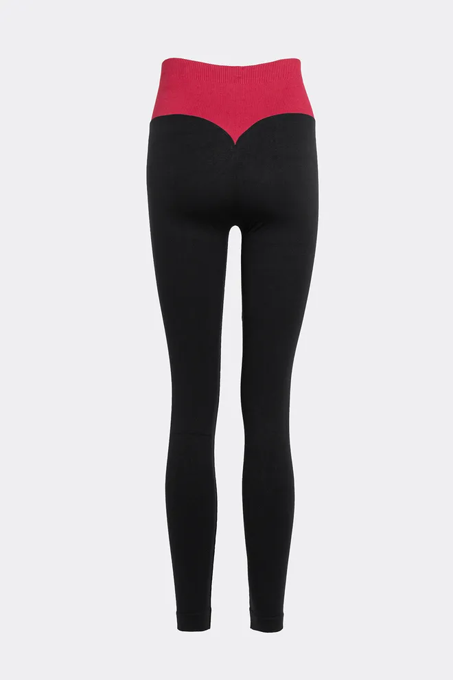 Леггинсы с push-up эффектом FLEXING LEGGINGS GLAM Flexit (black/winterberry), черный/красный