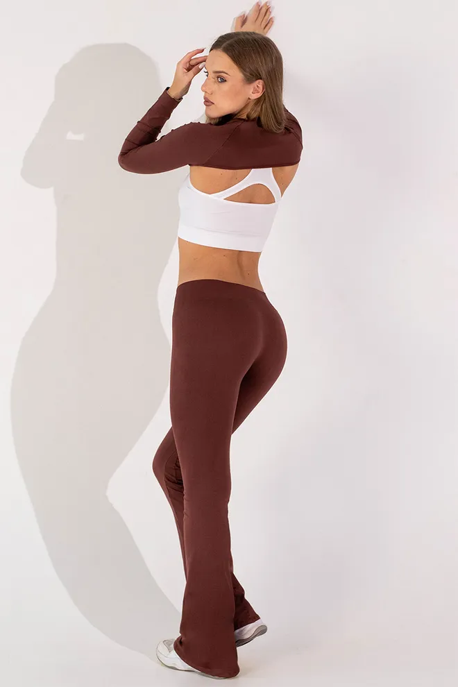 Бесшовные леггинсы клеш FLEXING LEGGINGS JIVE Flexit (hot chocolate), коричневый