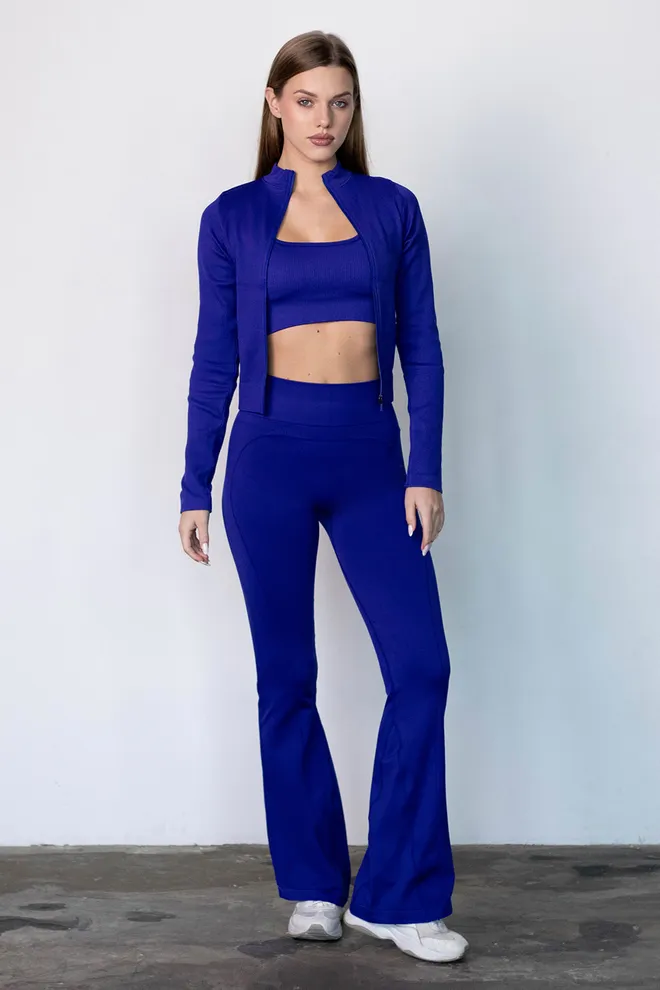 Леггинсы клеш с push-up эффектом FLEXING LEGGINS «Sculpt Flare» Flexit (navy blue), синий