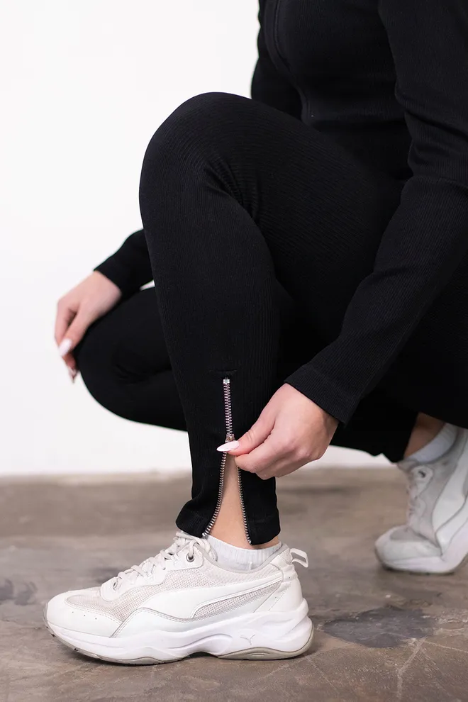 Леггинсы с молниями FLEXING LEGGINS «Urban Chic» Flexit (black), черный