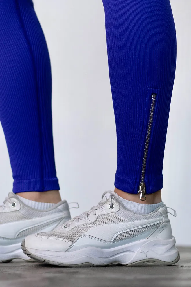 Леггинсы с молниями FLEXING LEGGINS «Urban Chic» Flexit (navy blue), синий