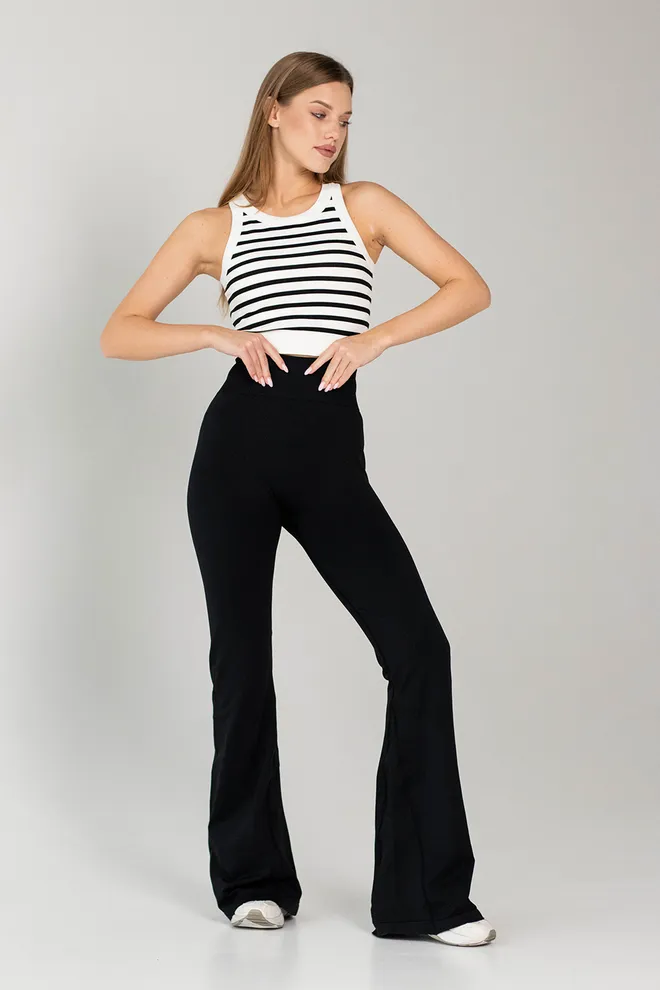 Кроп-топ в полоску FLEX TOP «Strip» Flexit (white/black), белый/черный