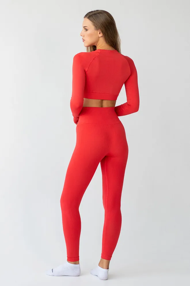 Леггинсы с моделирующим поясом FLEXING LEGGINGS ACTIVE Flexit (poppy red), красный