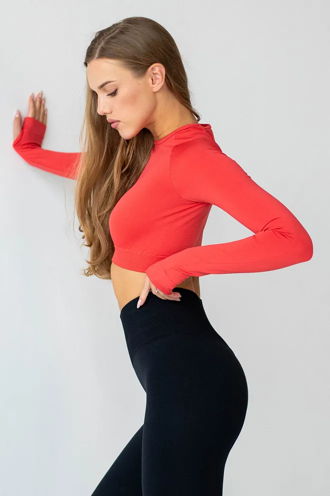 Укороченный лонгслив FLEX ACTIVE Flexit (poppy red), красный