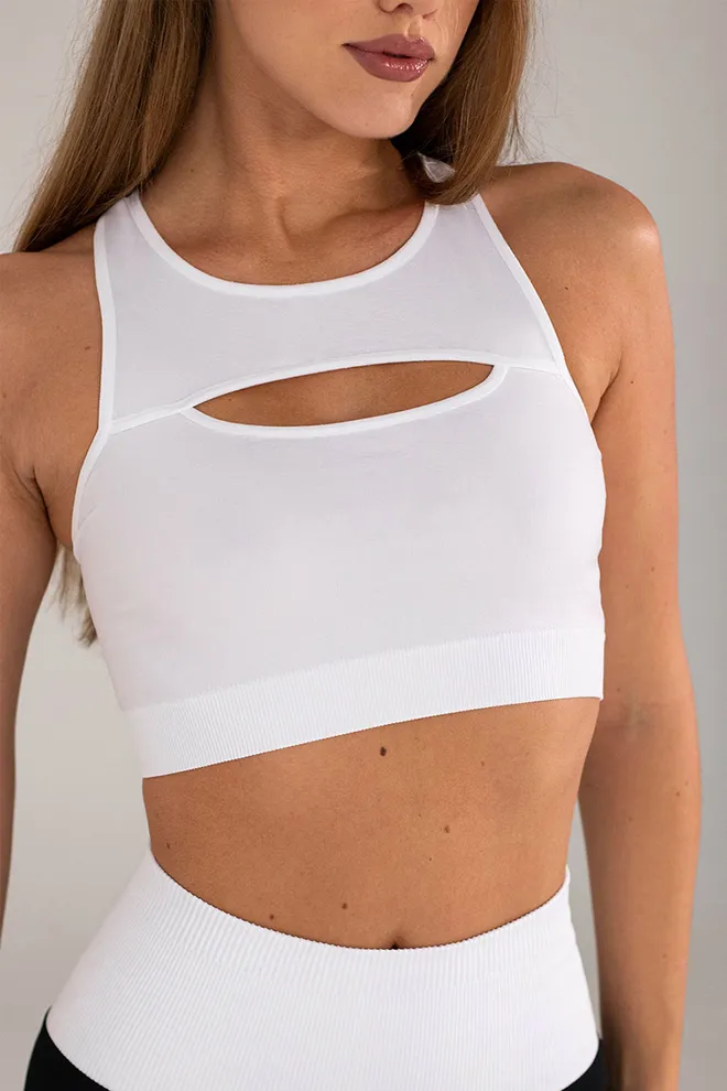 Майка с вырезом FLEX TOP ENERGY Flexit (white), белый