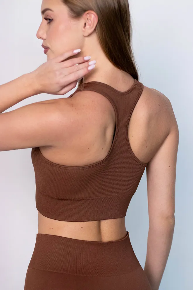 Топ-борцовка на молнии FLEX TOP «Zip-Up Active» Flexit (coffee), коричневый