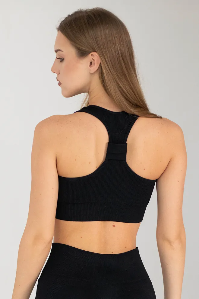 Топ в рубчик FLEX TOP «Cut-Out Fit» Flexit (black), черный