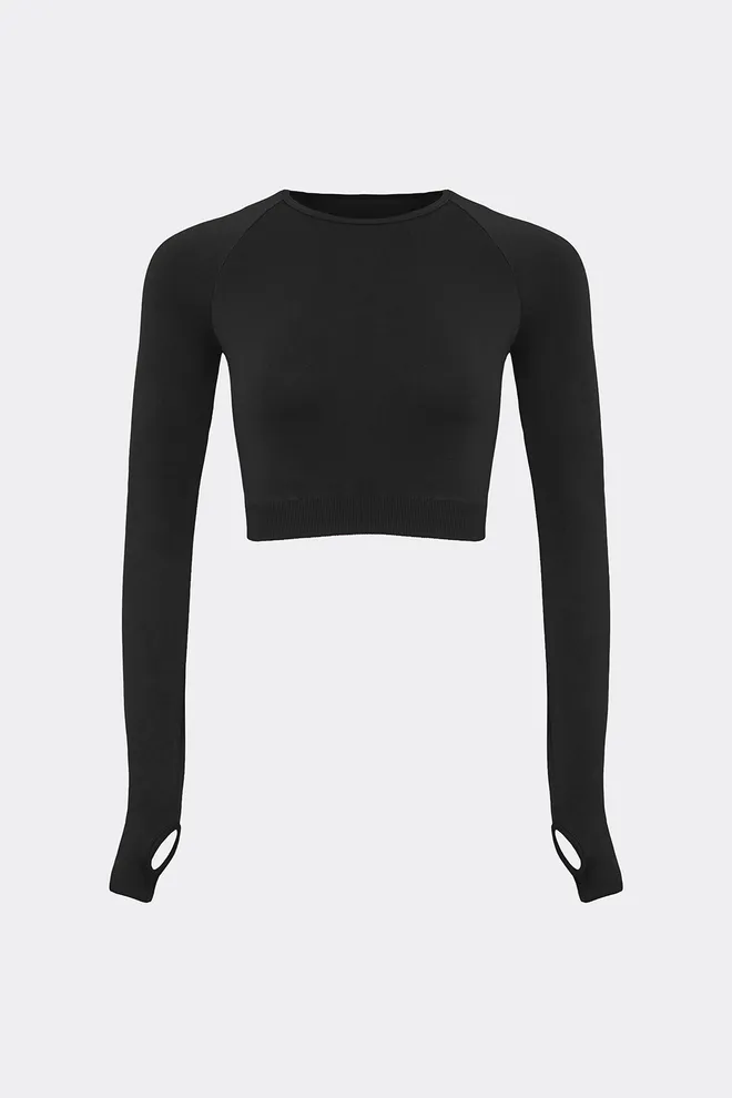 Укороченный лонгслив FLEX ACTIVE Flexit (black), черный