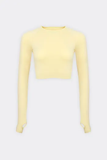 Укороченный лонгслив FLEX ACTIVE Flexit (lemon grass), желтый