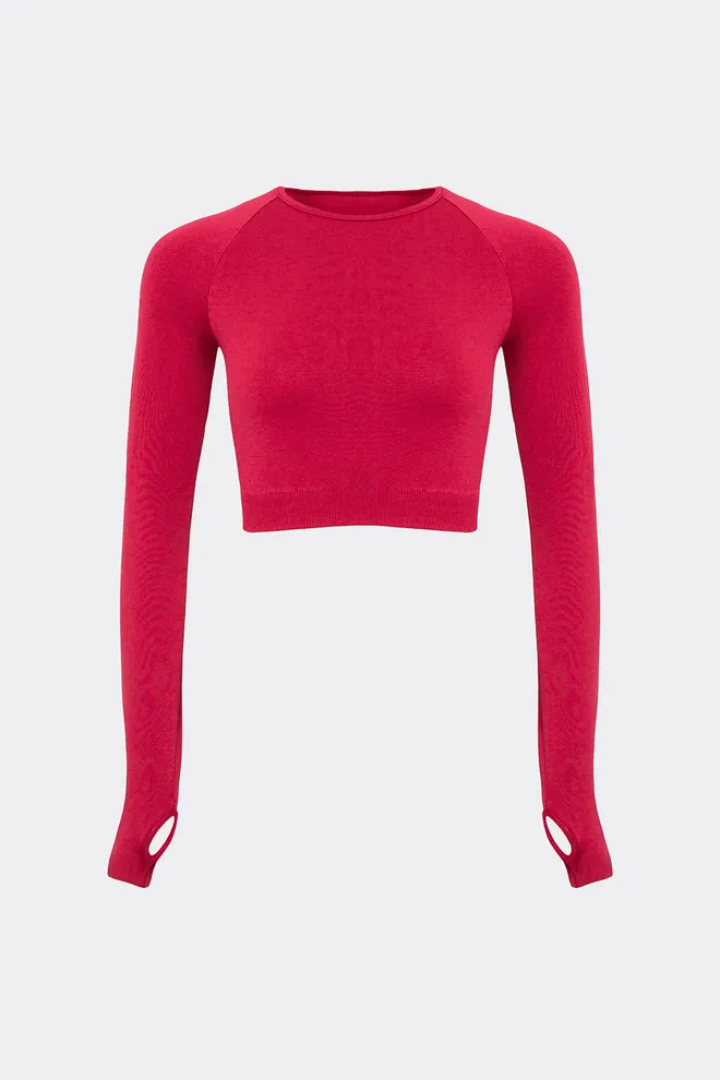 Укороченный лонгслив FLEX ACTIVE Flexit (winterberry), красный