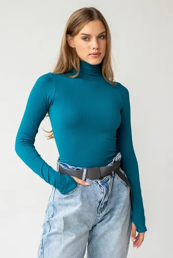 Водолазка в рубчик FLEX POWER Flexit (lyons blue), синий Водолазка в рубчик FLEX POWER Flexit (lyons blue), синий