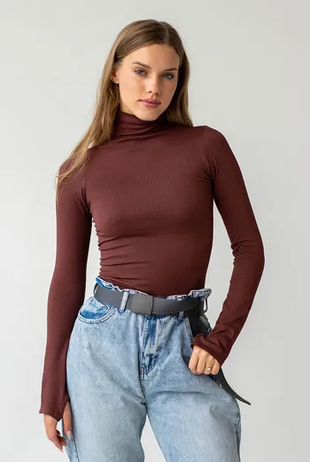 Водолазка в рубчик FLEX POWER Flexit (hot chocolate), коричневый Водолазка в рубчик FLEX POWER Flexit (hot chocolate), коричневый