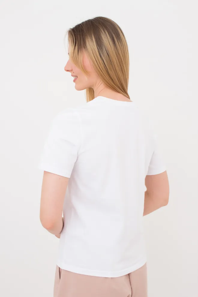 Женская хлопковая футболка GIULIA CLASSIC 4802/010 (white), белый