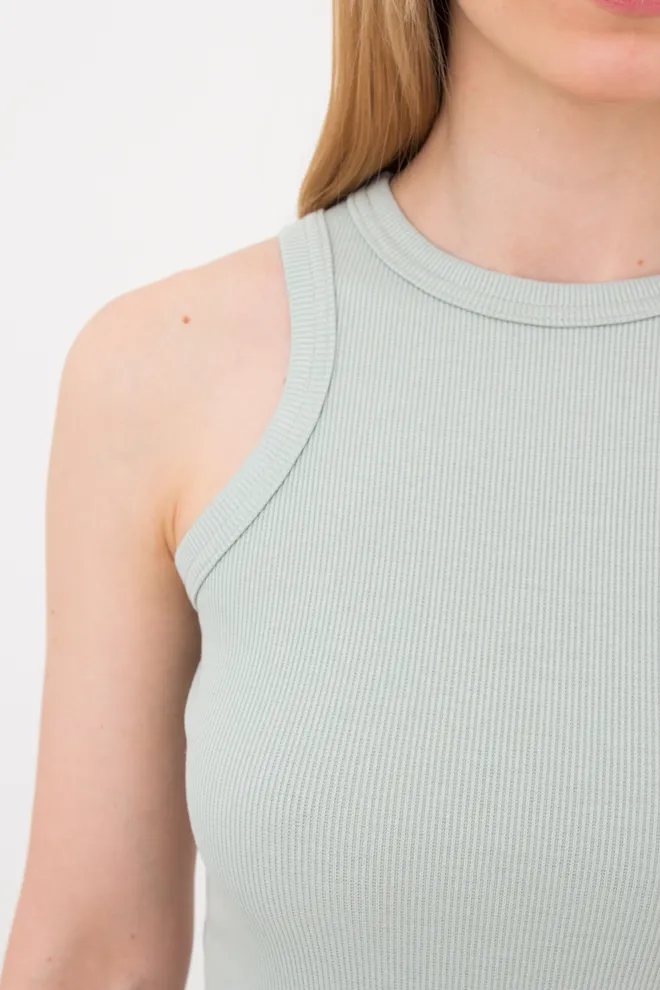 Майка из хлопка в рубчик RIB 3814/010 Giulia mint (зеленый)